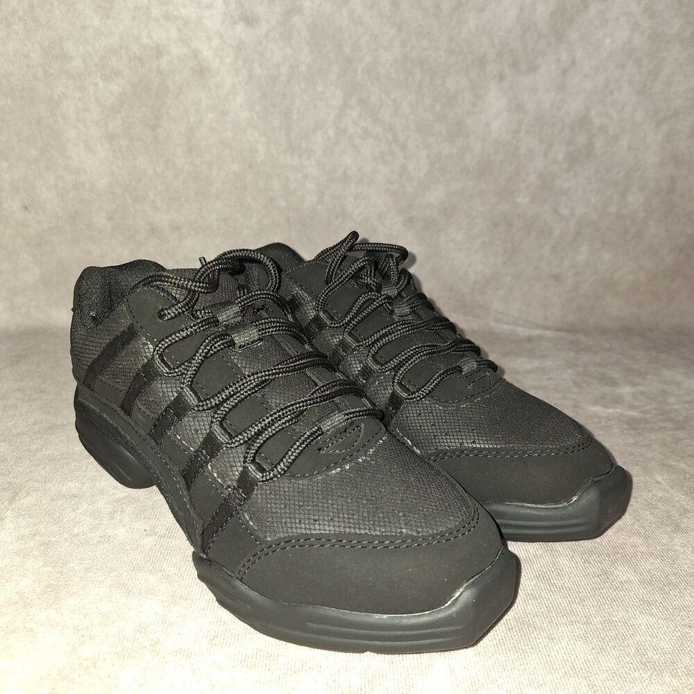 Capezio DS24 Womens 6.5M Black Canvas Rock It Jazz Hip Hop Dance Shoes *Read*